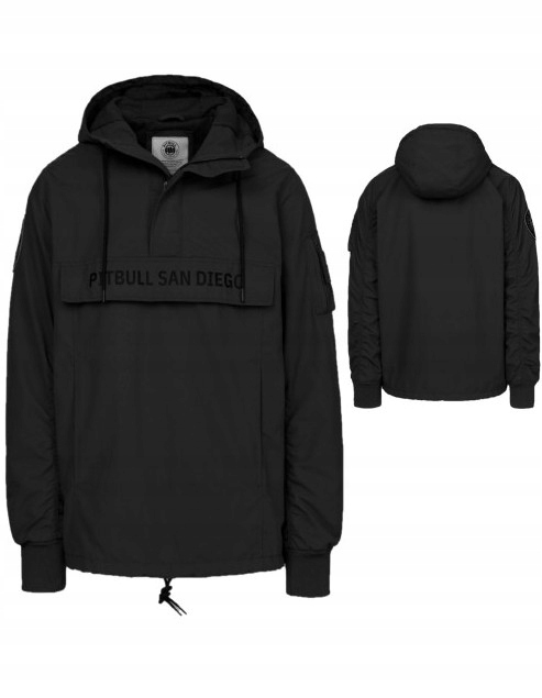 Pitbull West Coast Pánská Přechodová Bunda Klokanka Meandro Černá XXL