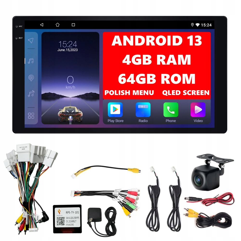 Radio 2DIN Android 13 Toyota Corolla E16 2017-2018 Auris 2015-2019 4GB/64GB