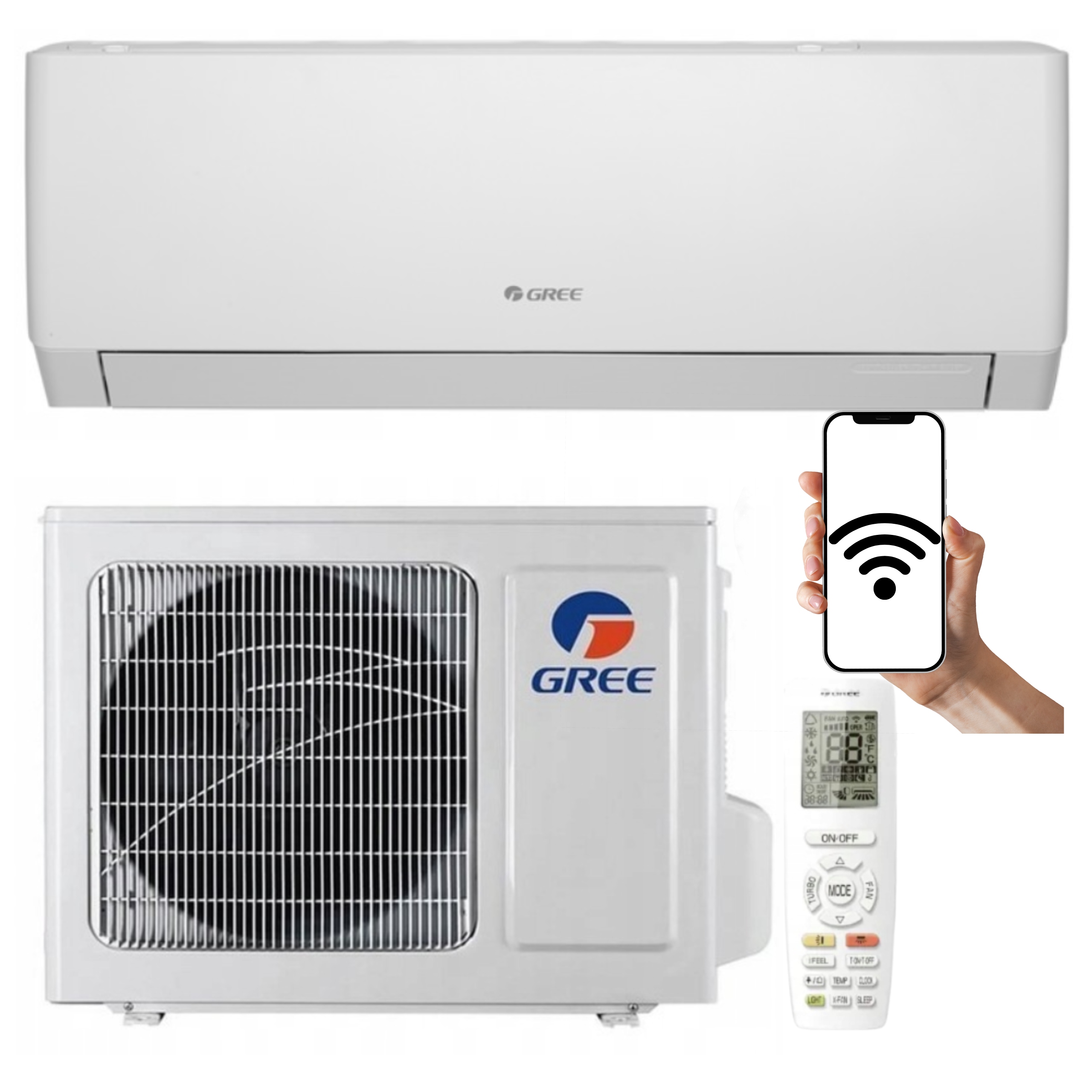 Nástenný klimatizátor Gree Pular 2,5 kW 30 m2 WiFi klimatizácia do domu
