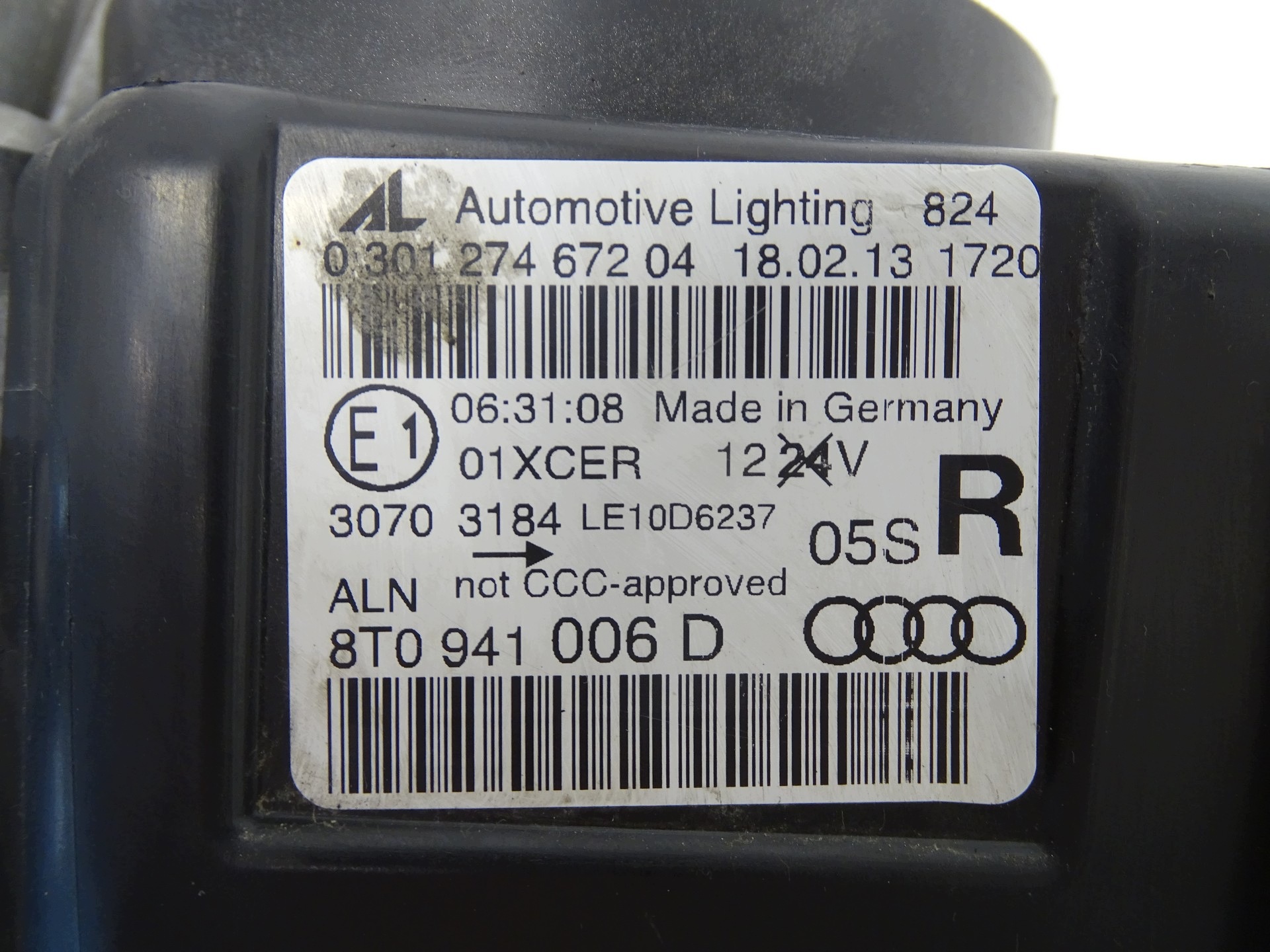REFLEKTOR light right front XENON AUDI A5 8T 8F 8T0941006D UK