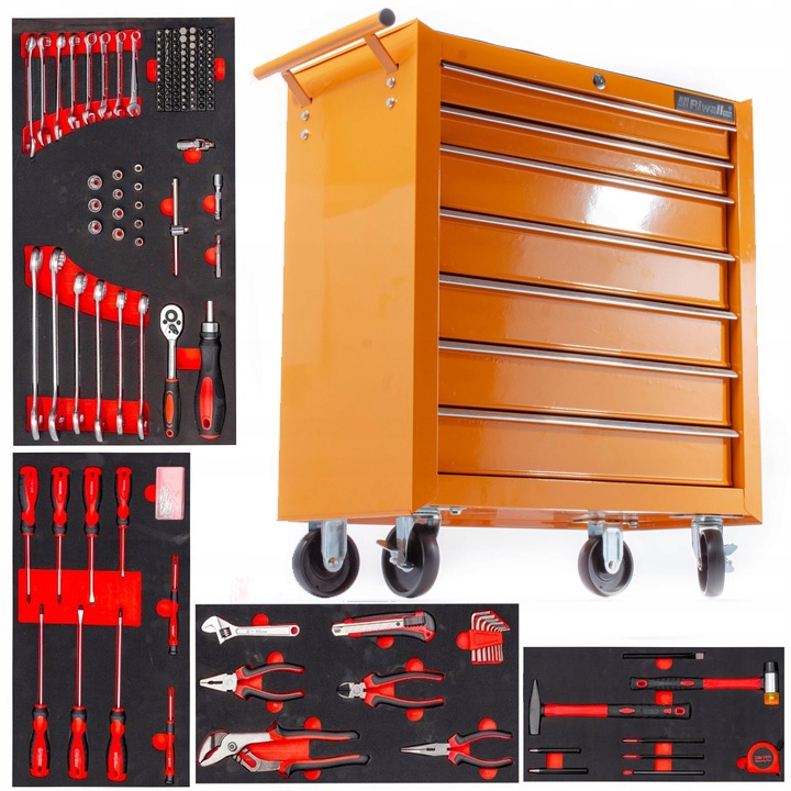 SZAFKA WARSZTATOWA WÓZEK NARZĘDZIOWY RIWALL SZAFARZ RSZ-01 + 688 ELEMENTÓW