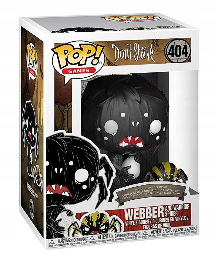 FUNKO POP! WEBBER AND WARRIOR SPIDER DON'T STARVE #404 KOD DO GRY