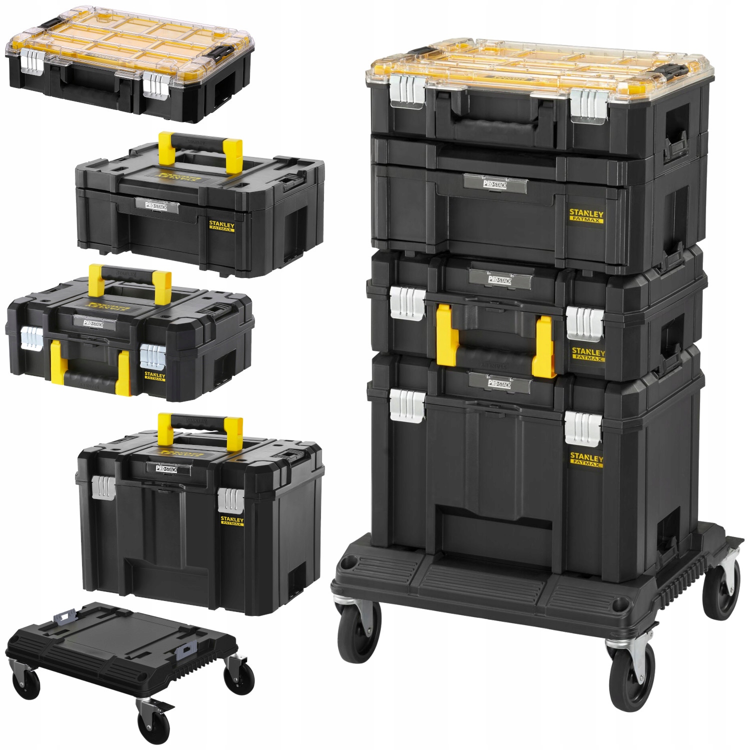Zestaw Skrzyń Narzędziowych Stanley Fatmax Pro-stack FMST1-80107 Na Kołach
