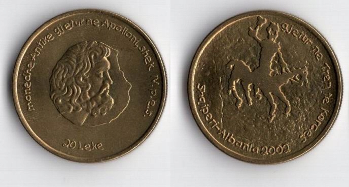 ALBANIA 2002 20 LEKE STAROŻYTNA SZTUKA