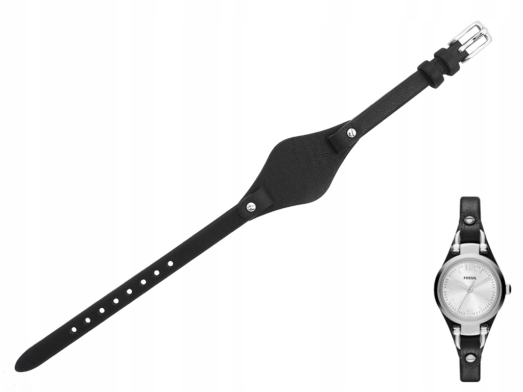 Řemínek k hodinkám Fossil Georgia Mini ES3263 černý kožený originál
