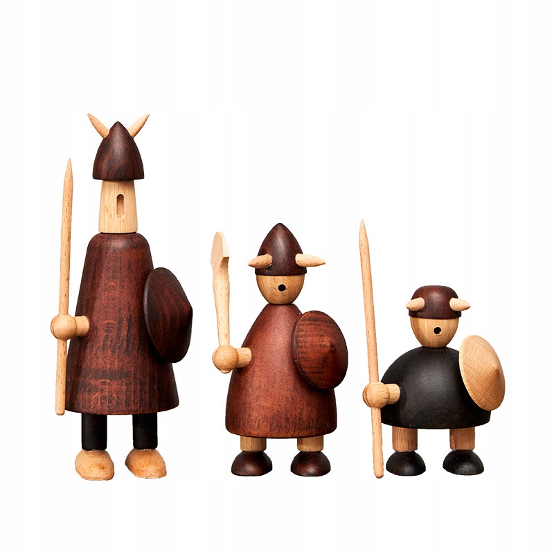 Andersen Furniture The Vikings Sada 3 drevených vikingov