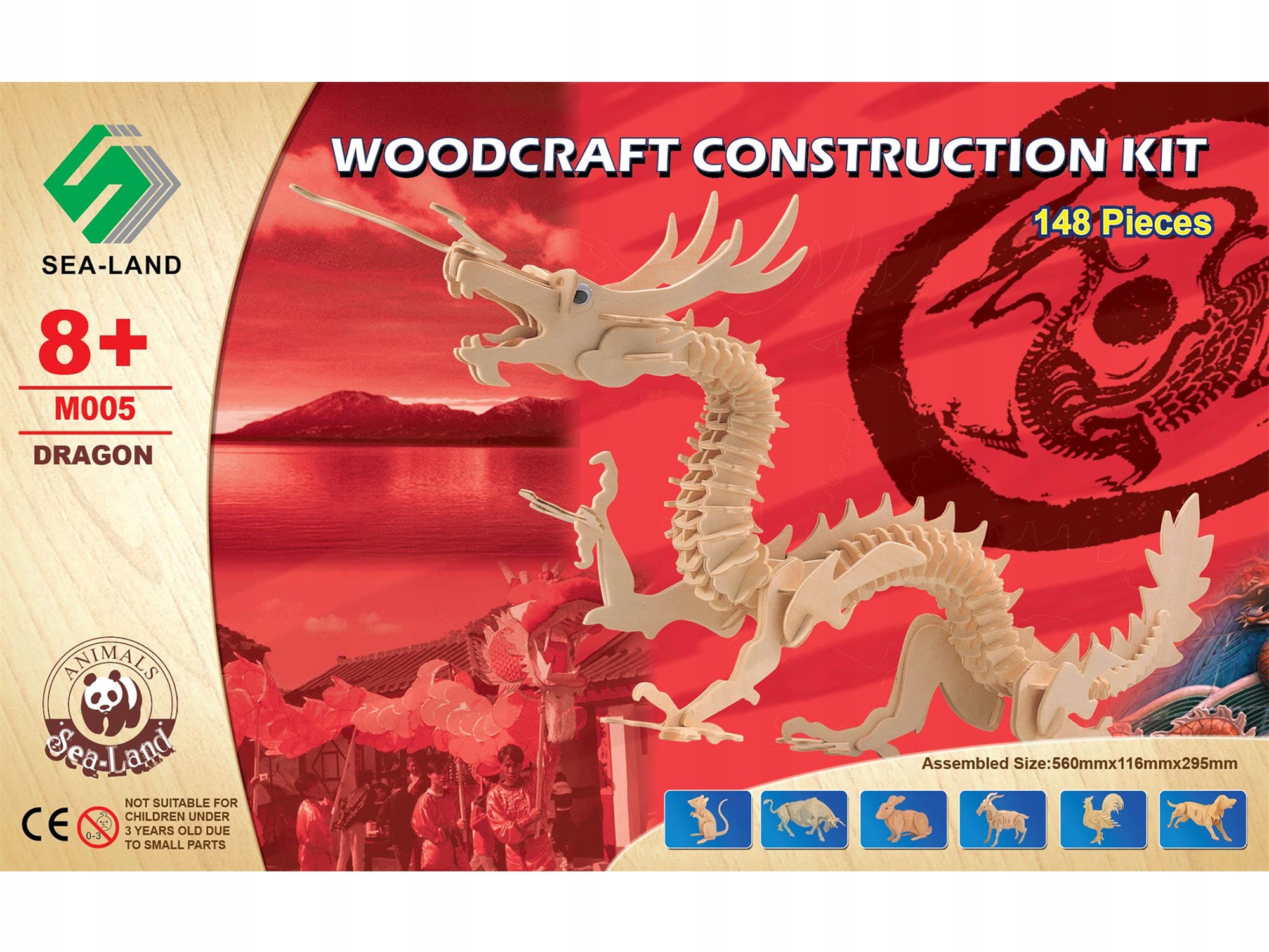 Smok składanka drewniana puzzle 3D M005 Kod producenta M005