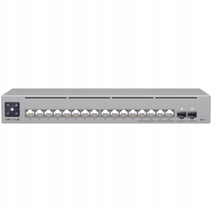 Ubiquiti UniFi Switch Pro Max, 16 portov, Layer 3, (12) GbE PoE+, (4) 2.5 GbE