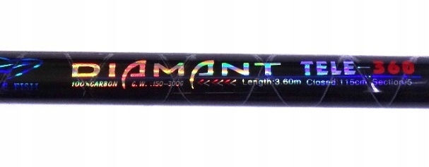 MOCNA WĘDKA KARPIÓWKA 3,60 m DIAMANT 150-260 g + GRATIS ŚWIETLIKI+STOPERKI Ciężar wyrzutu 150-260 g