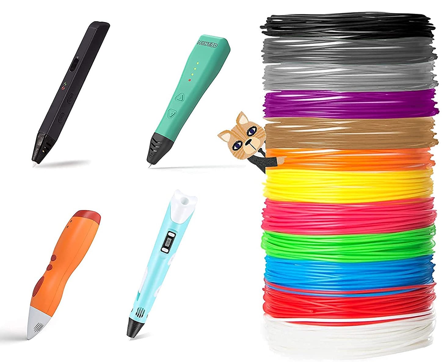 WKŁADY do DŁUGOPISU 3D PEN 100m FILAMENT 10kolorów Producent Shibby