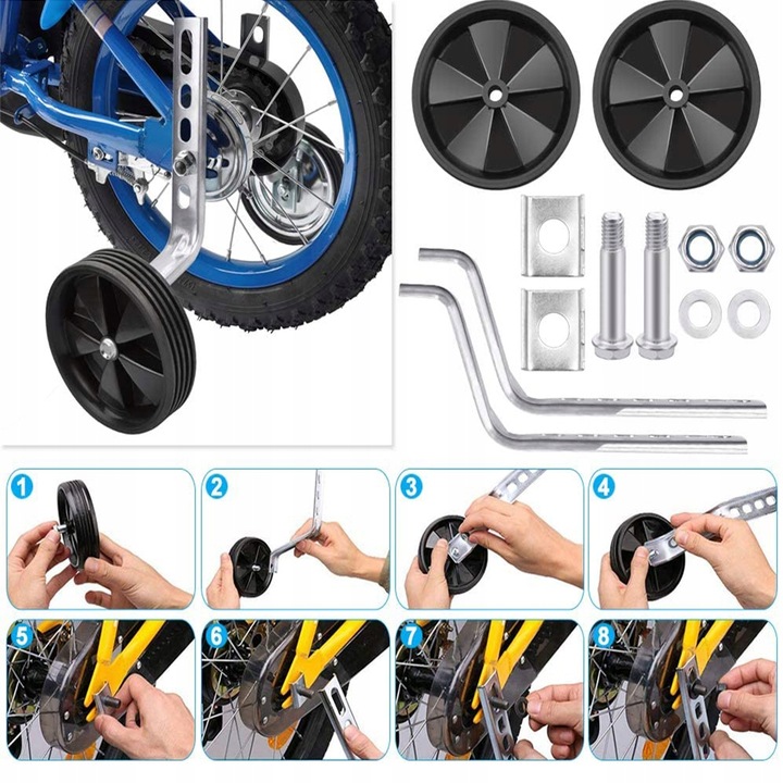 ZESTAW KÓŁKA BOCZNE DO ROWERU 12-20" + PROWADNIK PCHACZ UCHWYT DO ROWERU Marka inna marka