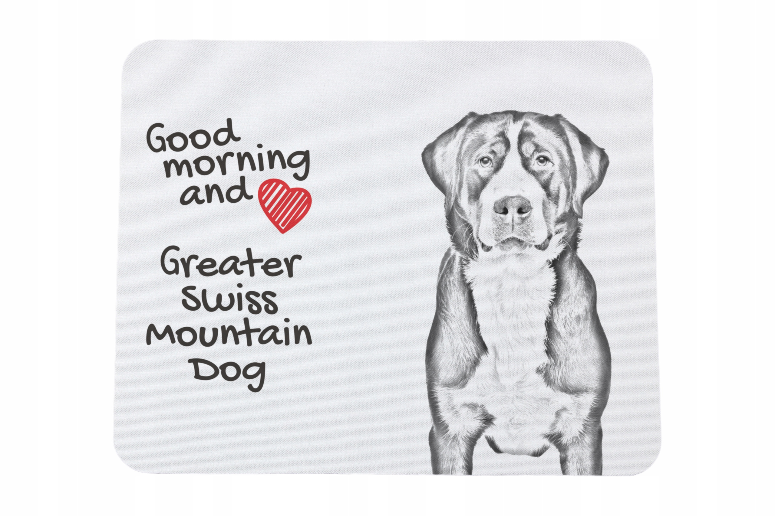 Duży szwajcarski pies pasterski podkładka pod myszkę z nadrukiem, persona