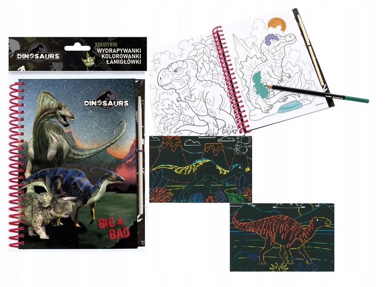 

Notes Kreatywny Wydrapywanka Kolorowanka Dinozaury