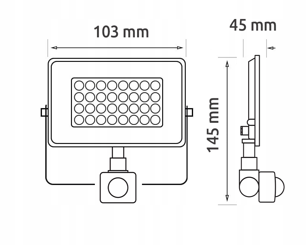 Lampa Naświetlacz LED 10W Z CZUJNIK RUCHU PREMIUM Źródło światła LED