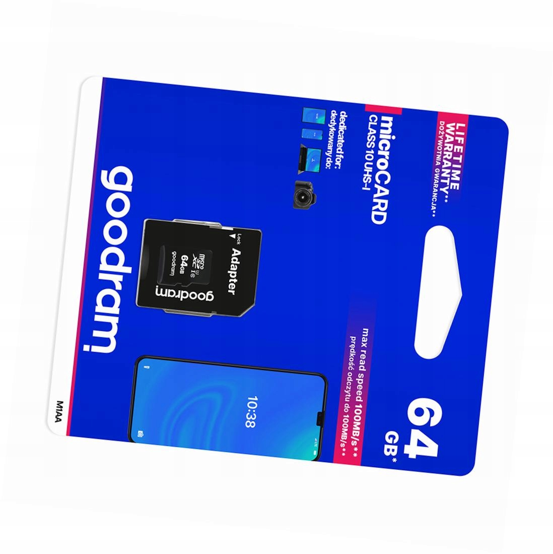Karta pamięci 64GB microSD do telefonu szybka 10 Class z adapterem Sd