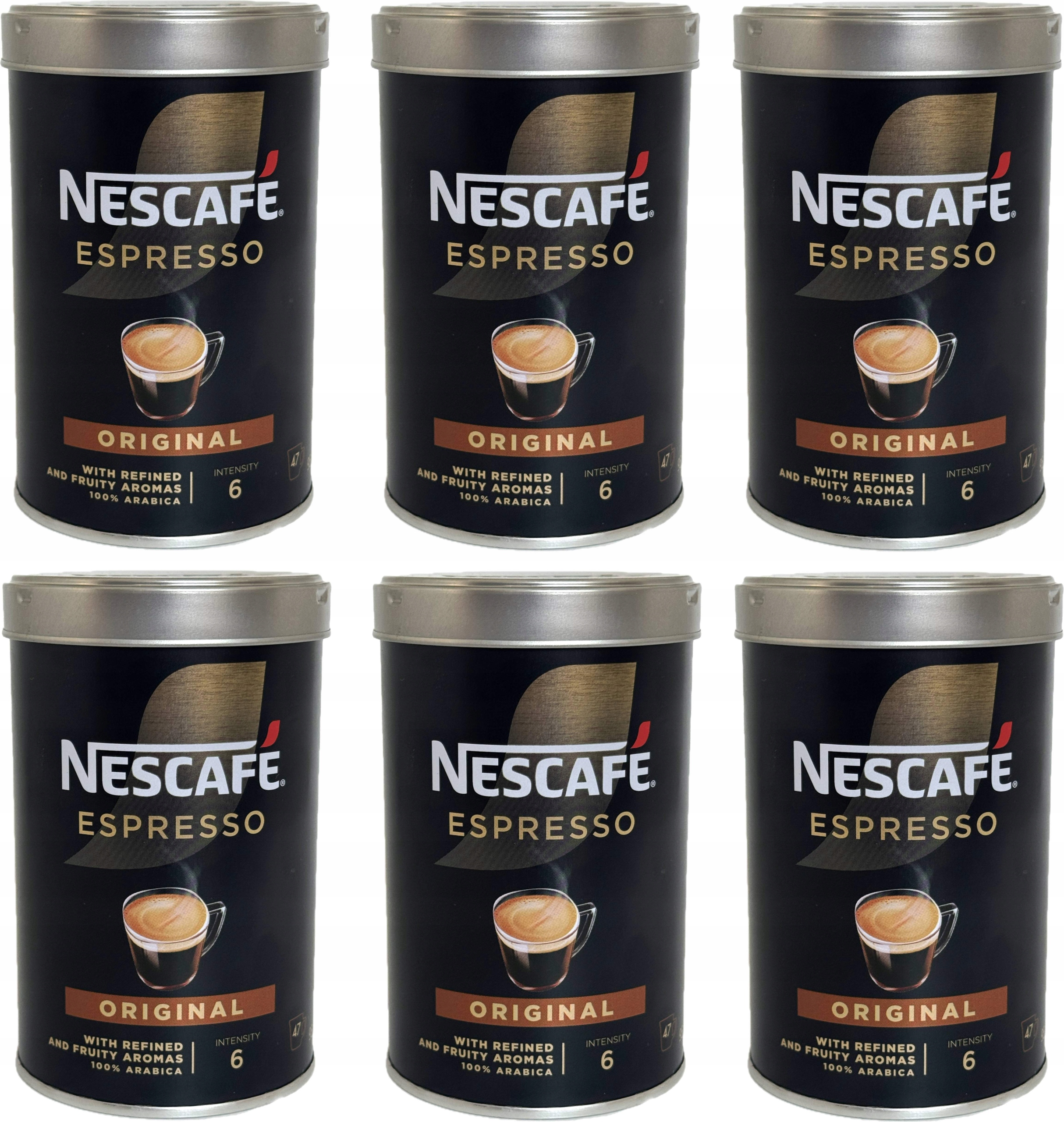 Levně Káva rozpustná Nescafe Espresso Original 6 x 95 g Plechovka