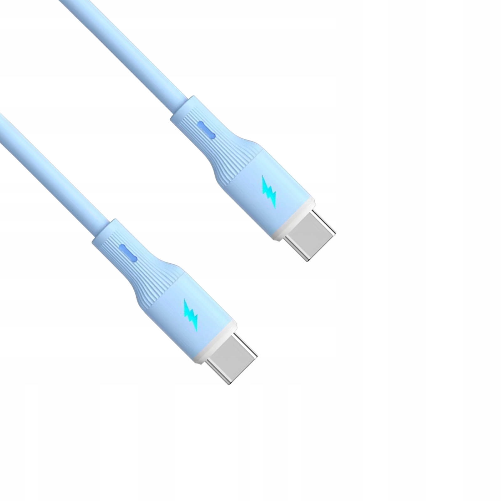 AKYGA Kabel USB Akyga AK-USB-68 USB type C (m) / USB type C (m) ver. 2.0 60W 1m niebieski silikonowy — 3