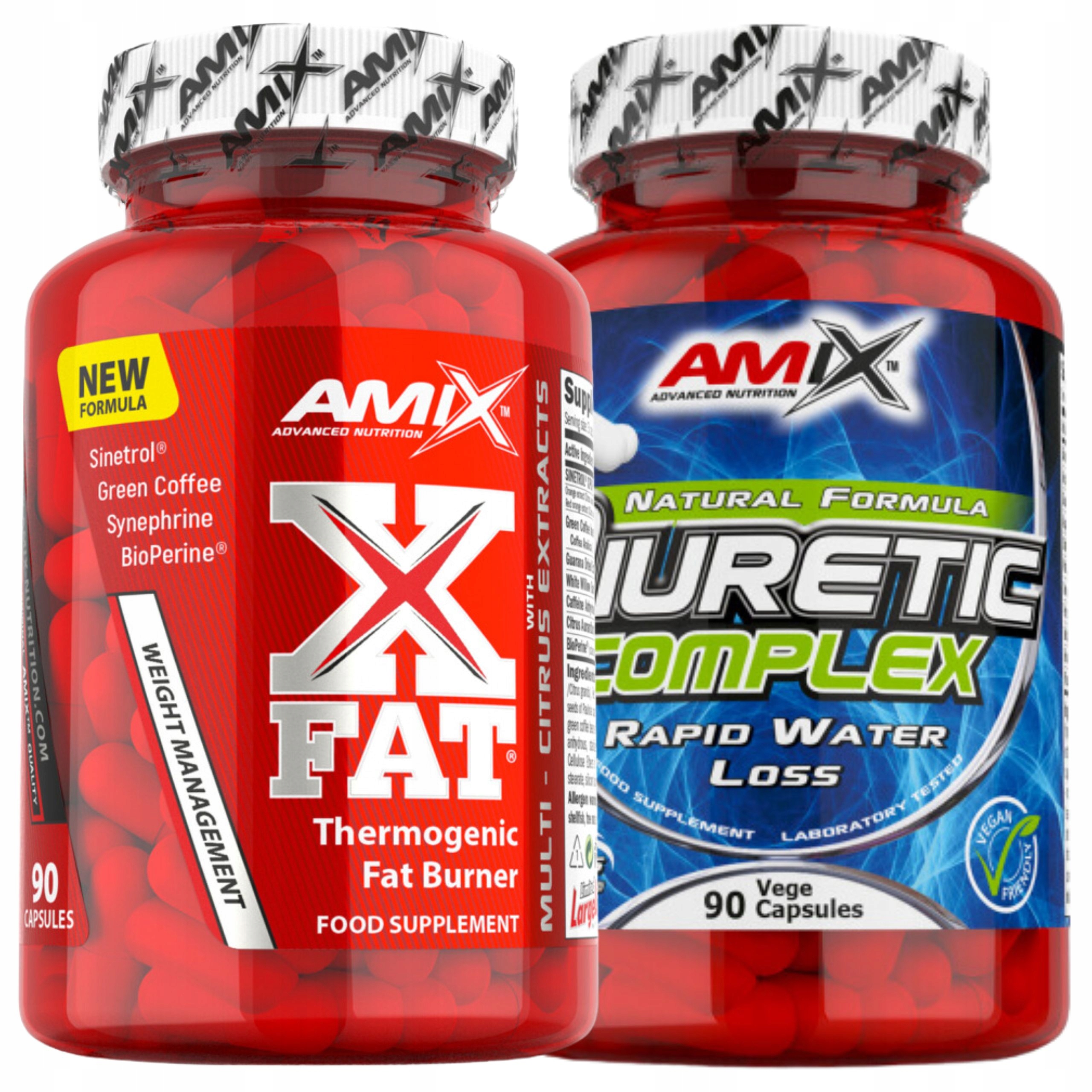 Silný spalovač tuků Guarana Kofein Odstranění přebytečné vody Diuretic Amix