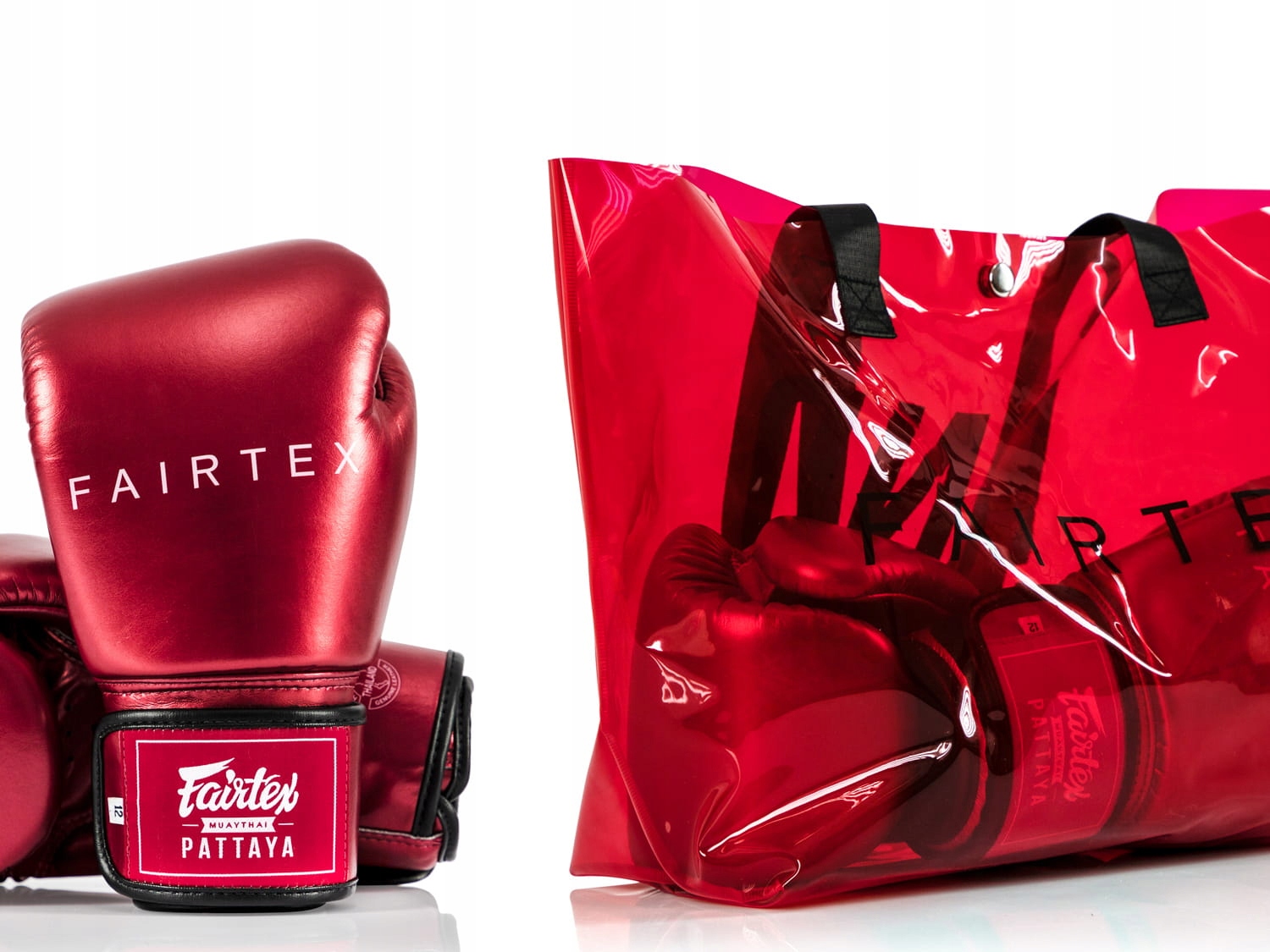 Boxerské Rukavice Fairtex BGV22 (metallic red) taška 12oz