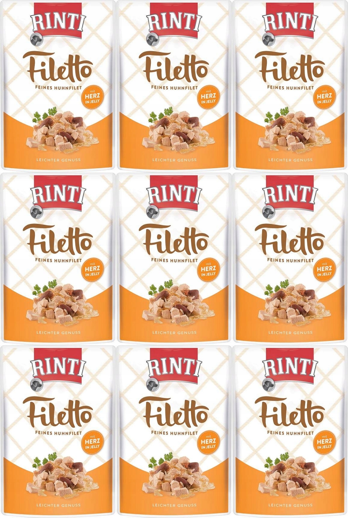 Levně Rinti Filetto Kuře se srdíčky v želé 9x100 g