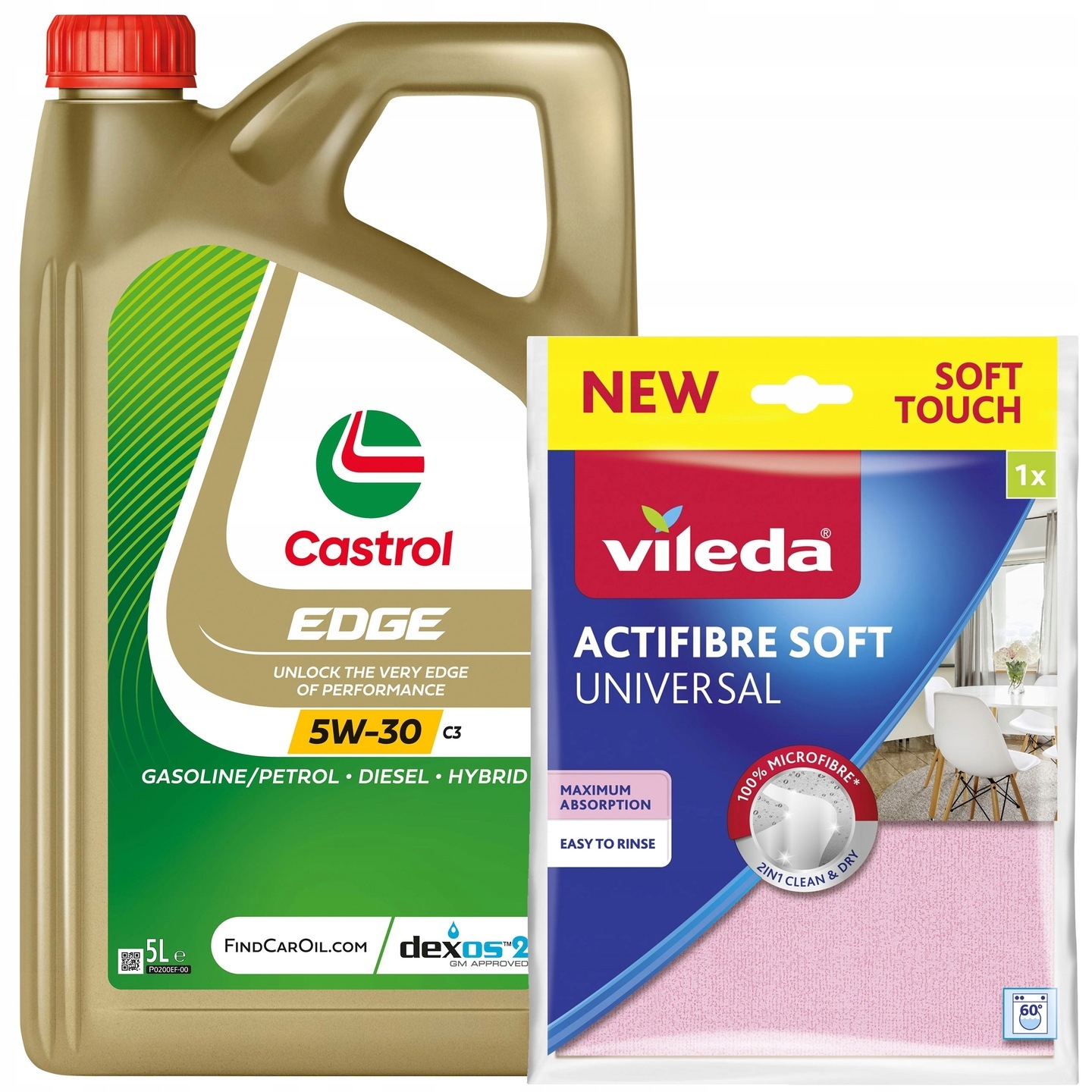 Olej Castrol Edge 5W-30 C3 5L utierka Vileda