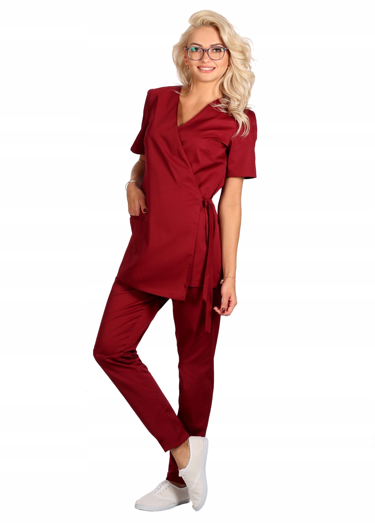 

Fartuch kosmetyczny komplet kimono +rurki M/L