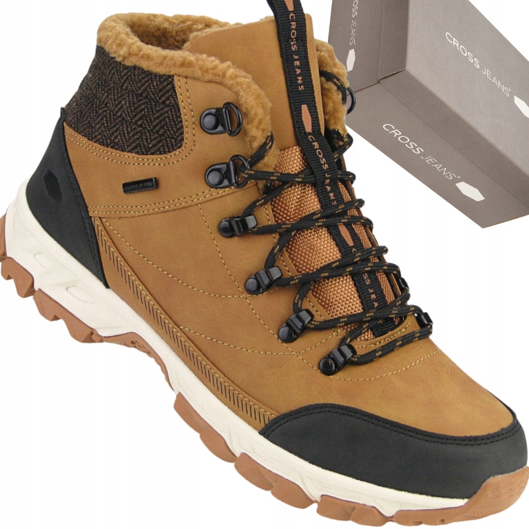 Cross Jeans KK1R4021C Pánské zateplené trekové boty Camel