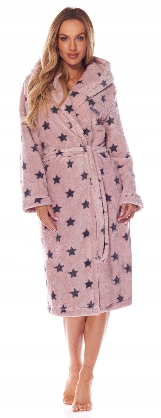 Długi szlafrok damski L&L 12135 Różowy XL Marka L&L