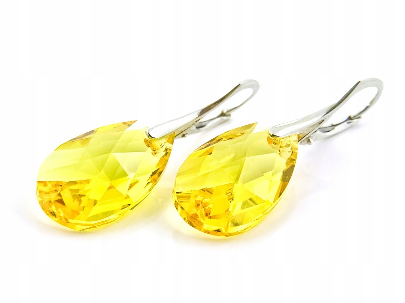 Stříbrné Náušnice 925 s kr. Swarovski Mandle 22 Lt