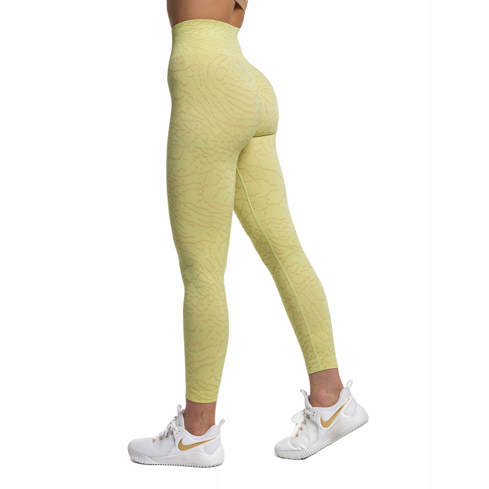 Legginsy treningowe damskie Gymshark Adapt Animal Seamless firefly green XL