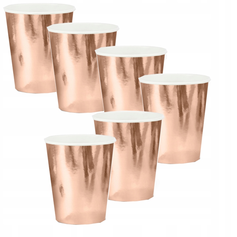 Kubeczki Różowe Złoto Panieński Ślub Urodziny 1-99