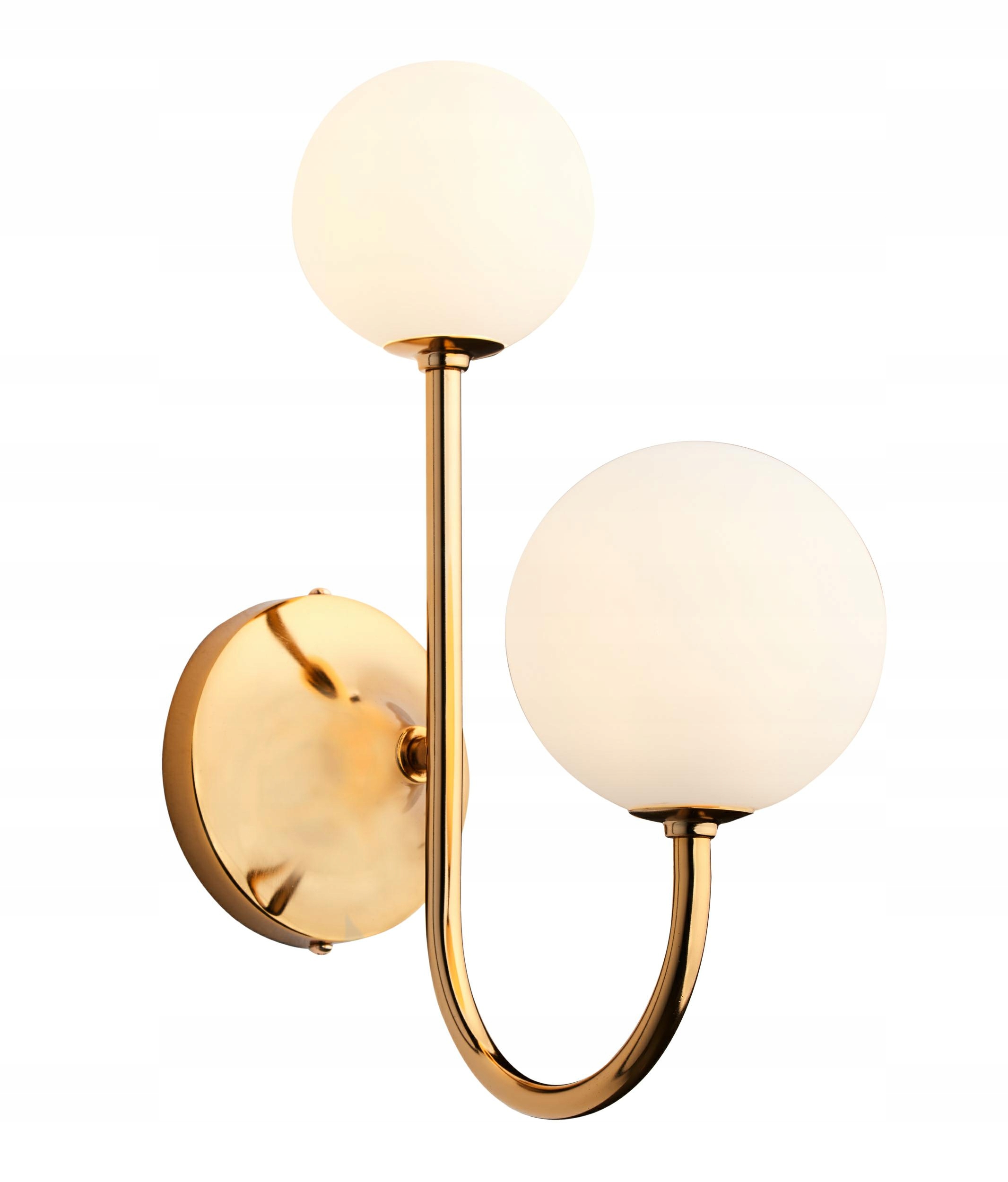 Nástenná lampa Selen Zlatá Biela Sklenené Tienidlo 2xG9 Nástenná lampa do izby Dom