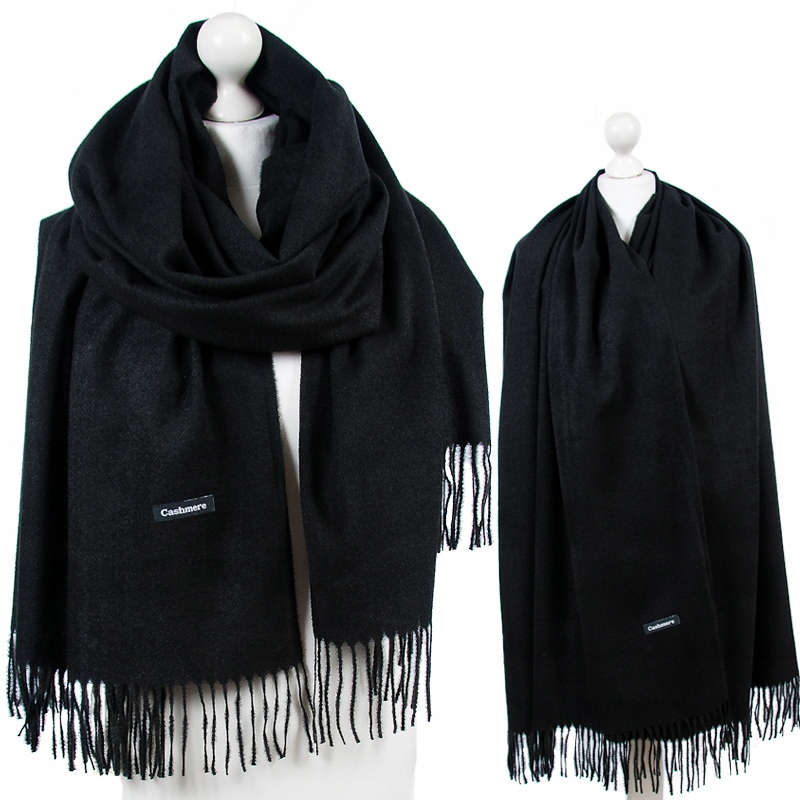 KASZMIROWY SZAL gładki SZALIK KASZMIR JAKOŚĆ KOLOR