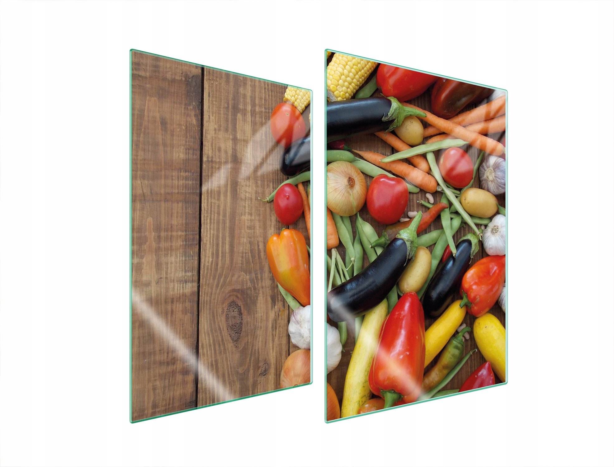 Skleněná Ochranná Deska Do Kuchyně 2x35x52 Zelenina Tvrzené Sklo