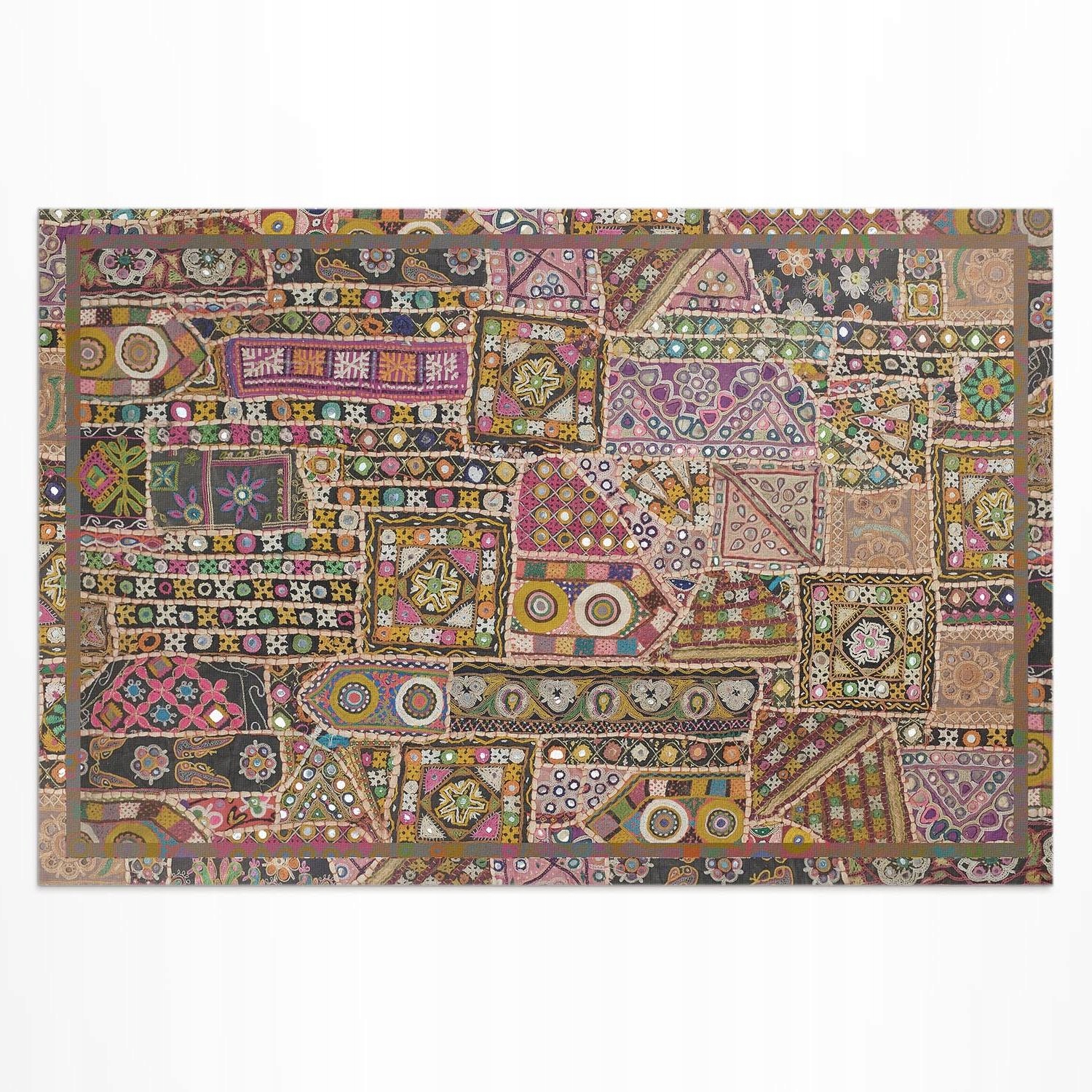 Vinylový koberec Vodotesný Uv Patchwork Etnický retro vzor 225 x 150 cm