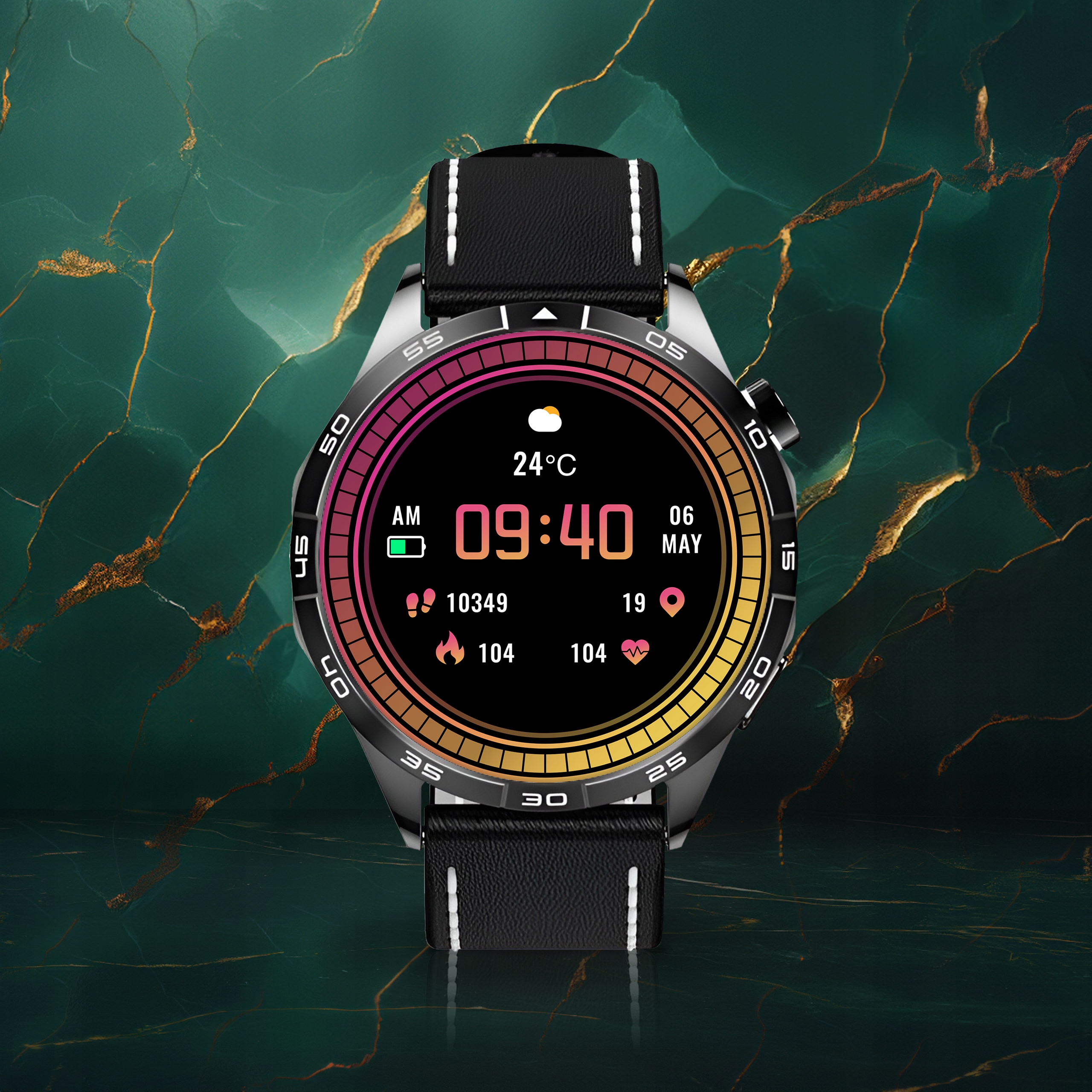 SMARTWATCH MĘSKI ZEGAREK POLSKIE MENU AMOLED 3 PASKI ROZMOWY SMART WATCH Marka Inna