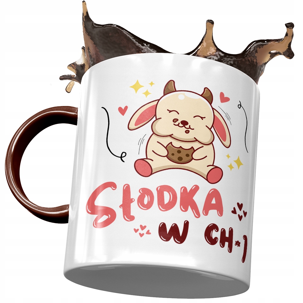 

Kubek Bordowy Śmieszny Zabawny Słodka W Ch*j