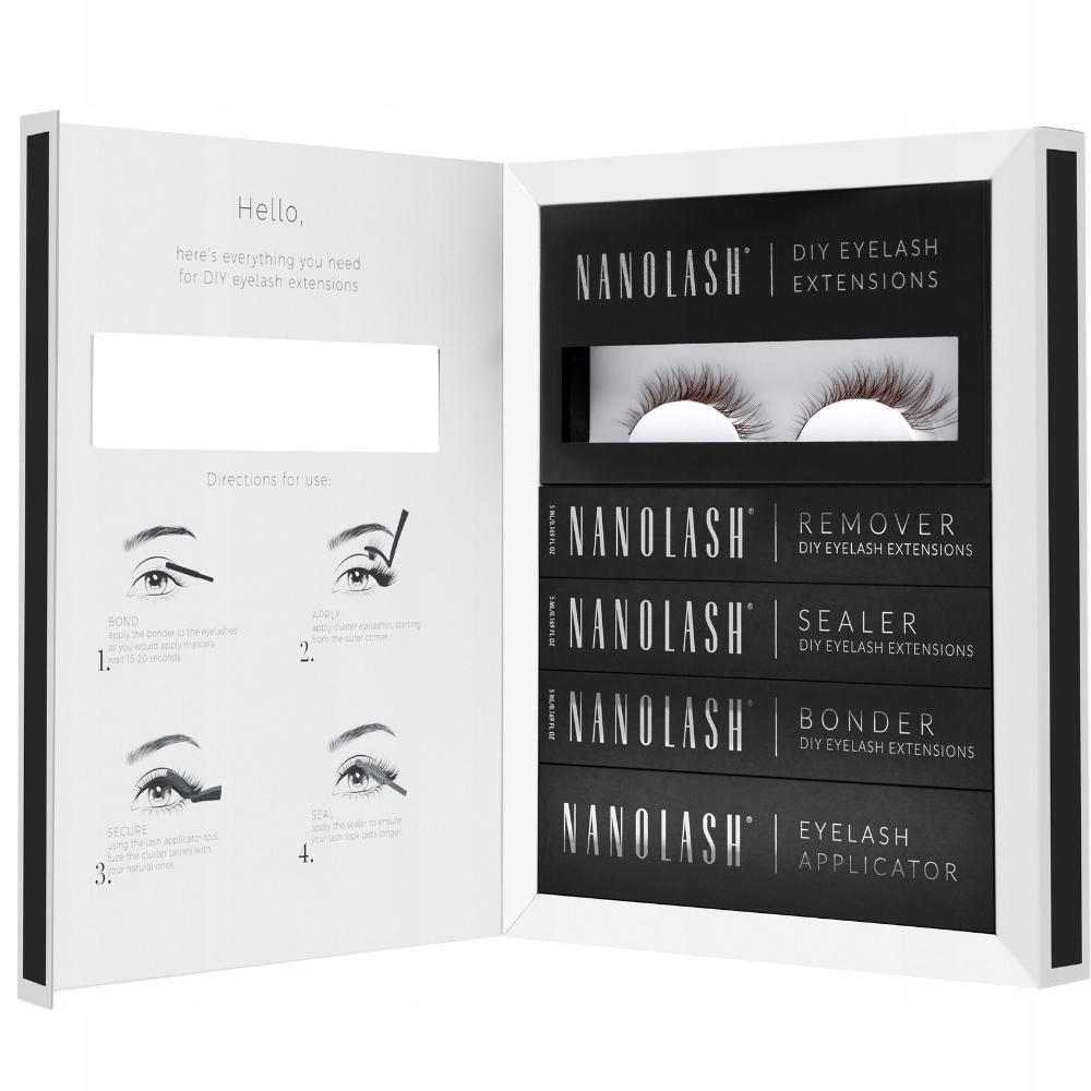 Sada hnědé umělé klastrove řasy pro aplikaci doma Classy Nanolash