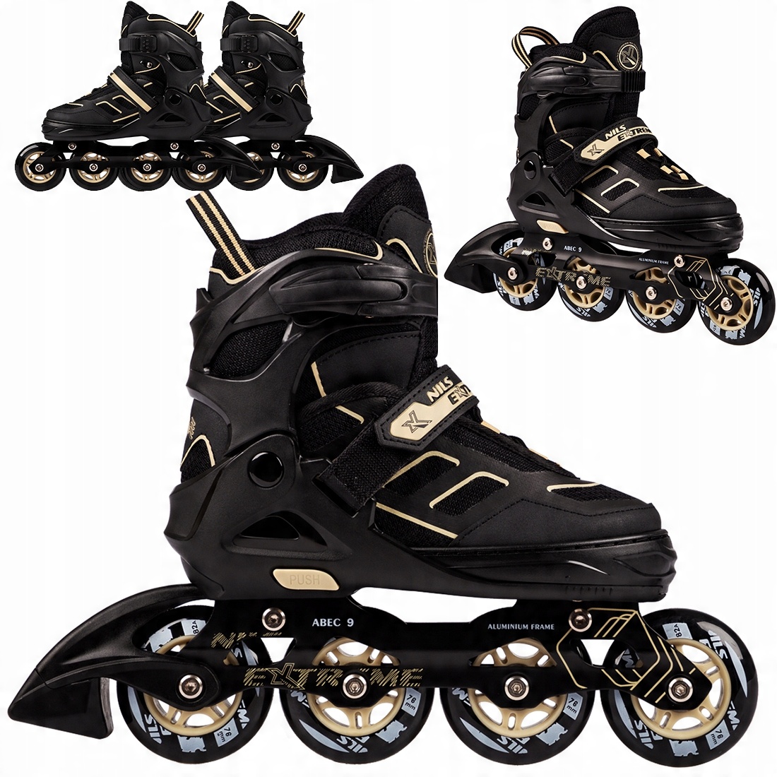 

Rolki Regulowane Black Nils Damskie Kauczuk 35-38