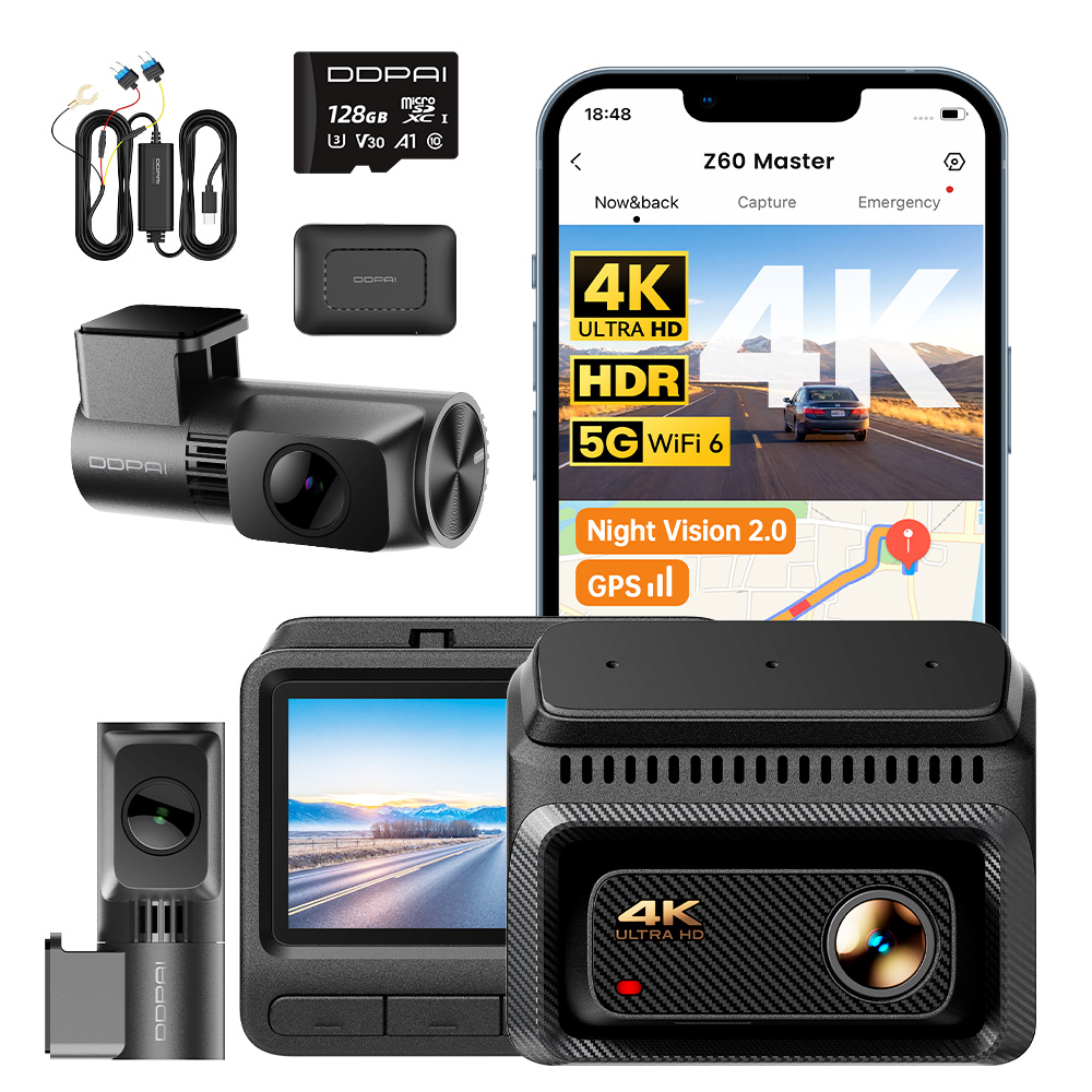 Videorekordér Ddpai Z60 Master 4K Hdr Zadní Interiér Modul 4G 128GB