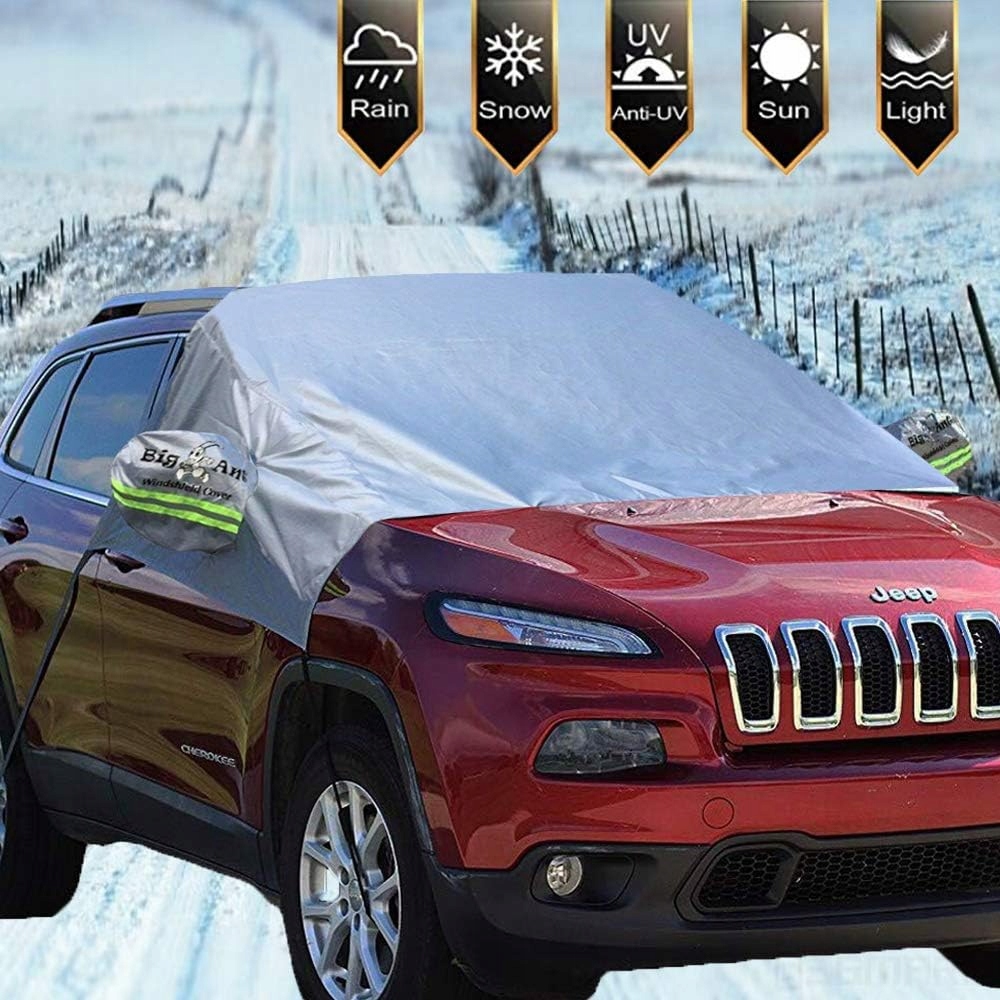 POKROWIEC MAGNETYCZNA MATA ZIMOWA NA SZYBĘ SAMOCHODU ODBLASKOWA OSŁONA DUŻA Szerokość produktu 254 cm