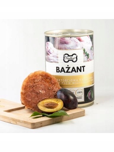 5 x Psiastki Vlhké krmivo premium Bažant se švestkami 84% masa 400 g