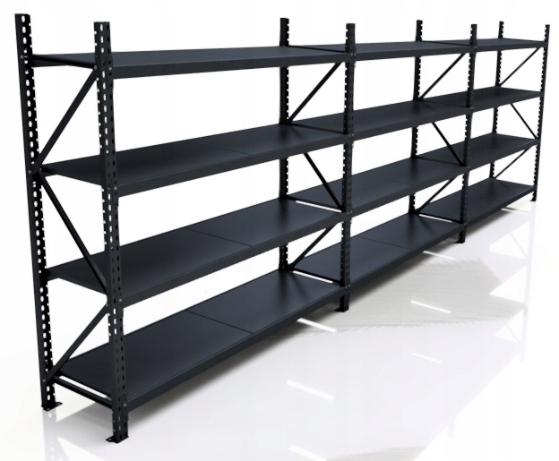 Regał Metalowy Magazynowy Warsztatowy Gr 200X520X60 MOP4 350 kg Na Półkę