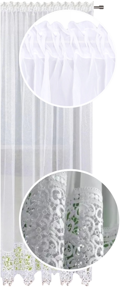 

Firana Gotowa Z Gipiura 400x240 Gładka Na Balkon