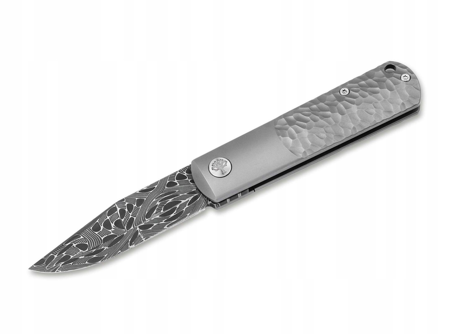 Nůž Böker Brlw Meteorite Damast 110673DAM 65 mm, titanový, certifikát