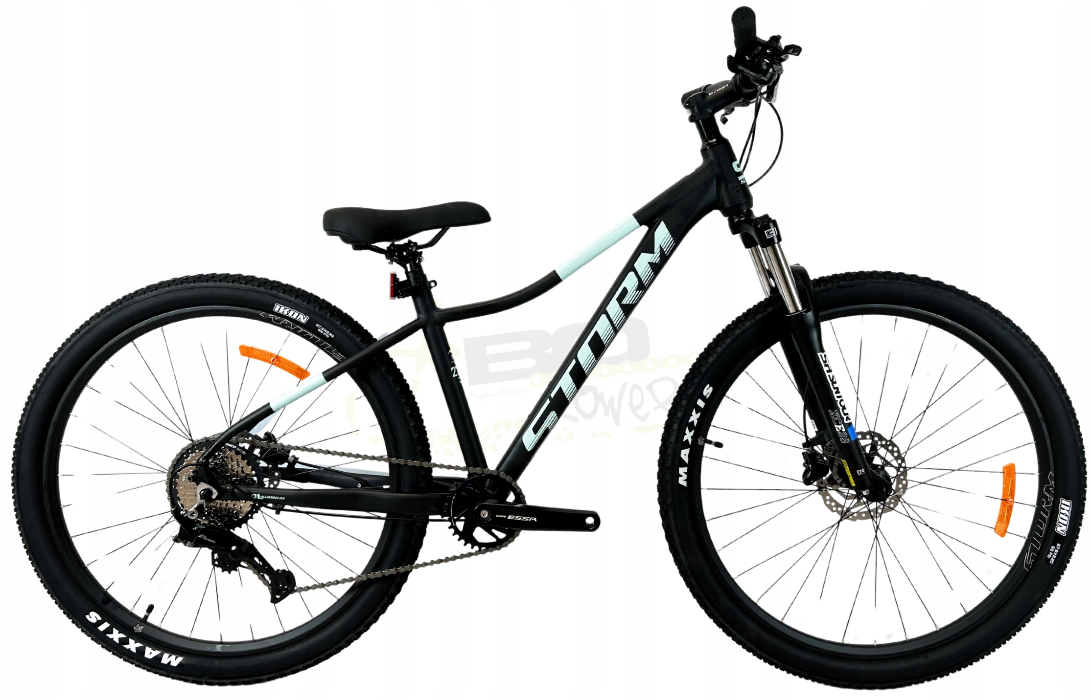Rower Górski Mtb Storm Shark 4.0 Lady rama 15 27,5 czarny mat turkus 2025