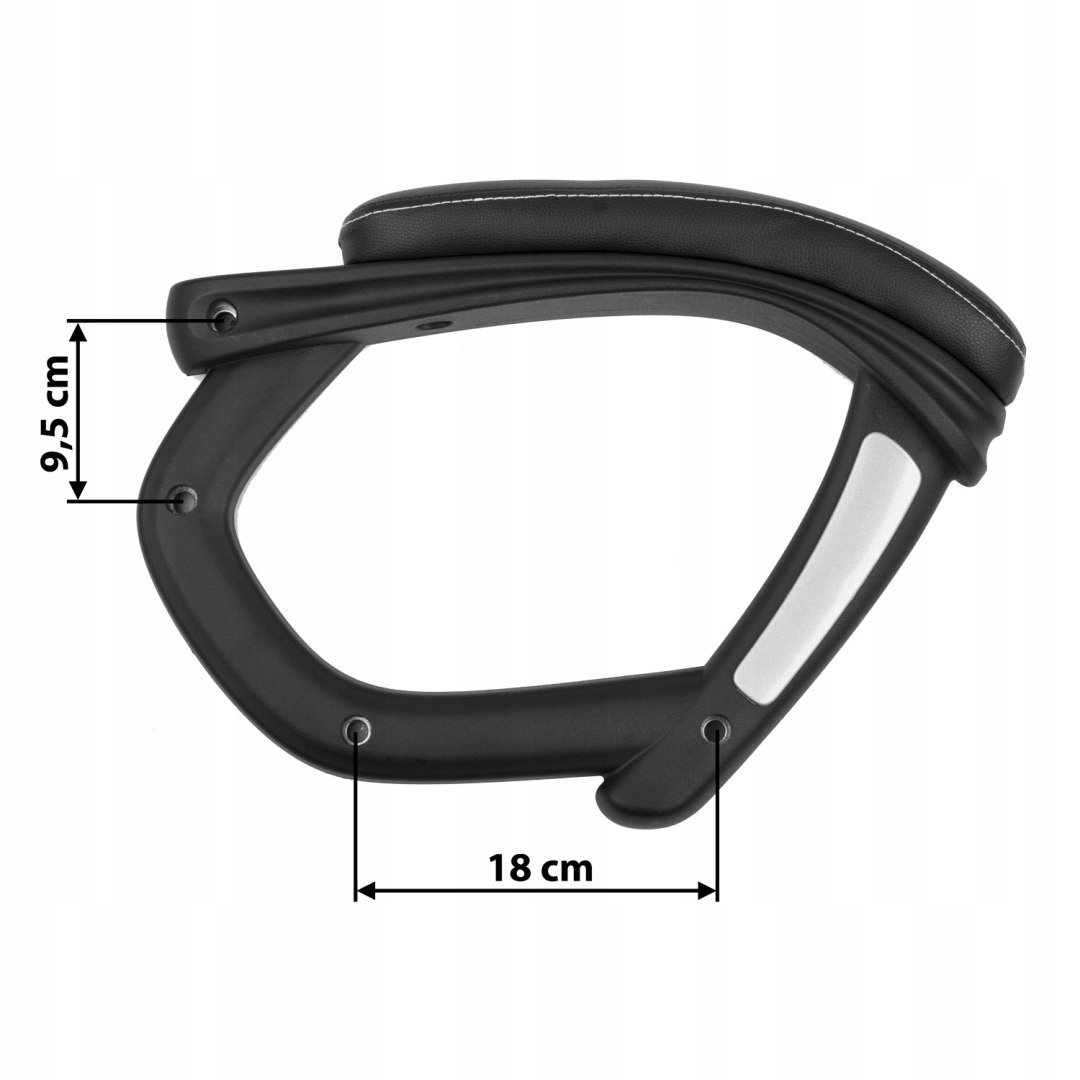 Podłokietniki do fotela 222 czarne Stan opakowania oryginalne