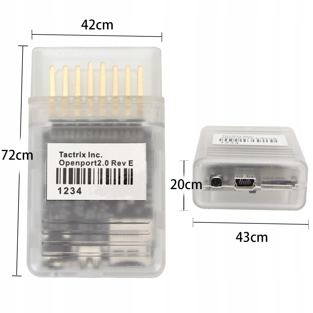 SAMOCHODOWE ZŁĄCZE OBD2 CAN 2.0 OPENPORT USB 2.0 Producent bez marki