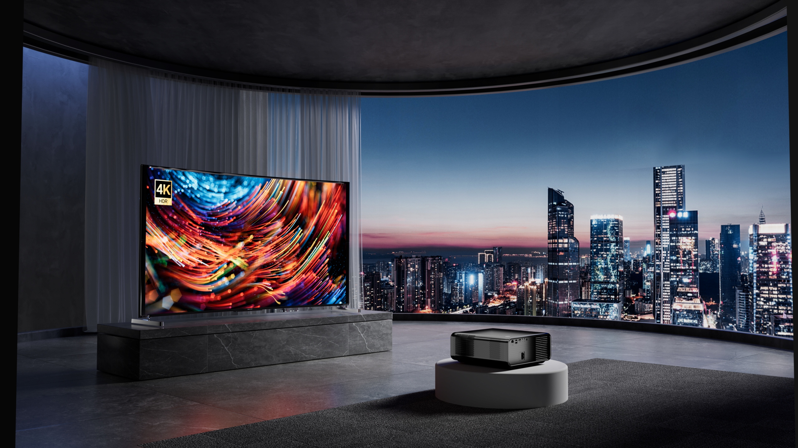 Projektor LED A80 Android TV 24000lm 800Ansi FullHD Dolby AUTOFOCUS WIFI BT Kontrast (x:1) 5000
