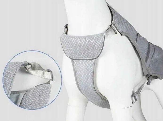 Levně Chladící vesta pro psa beztlaková reflexní M šedá